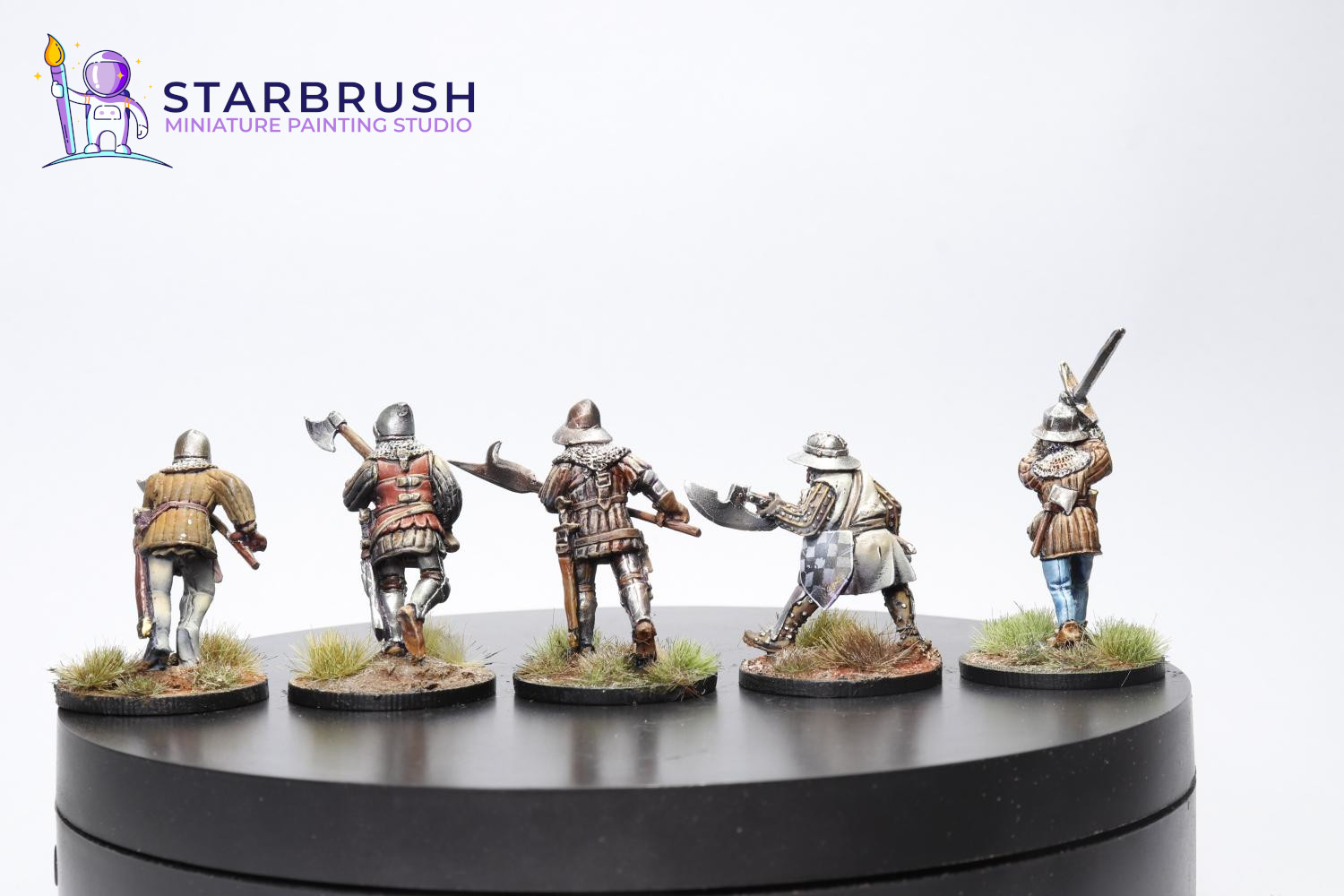 Miniaturas medievales siglos XII–XIV — formación de infantería