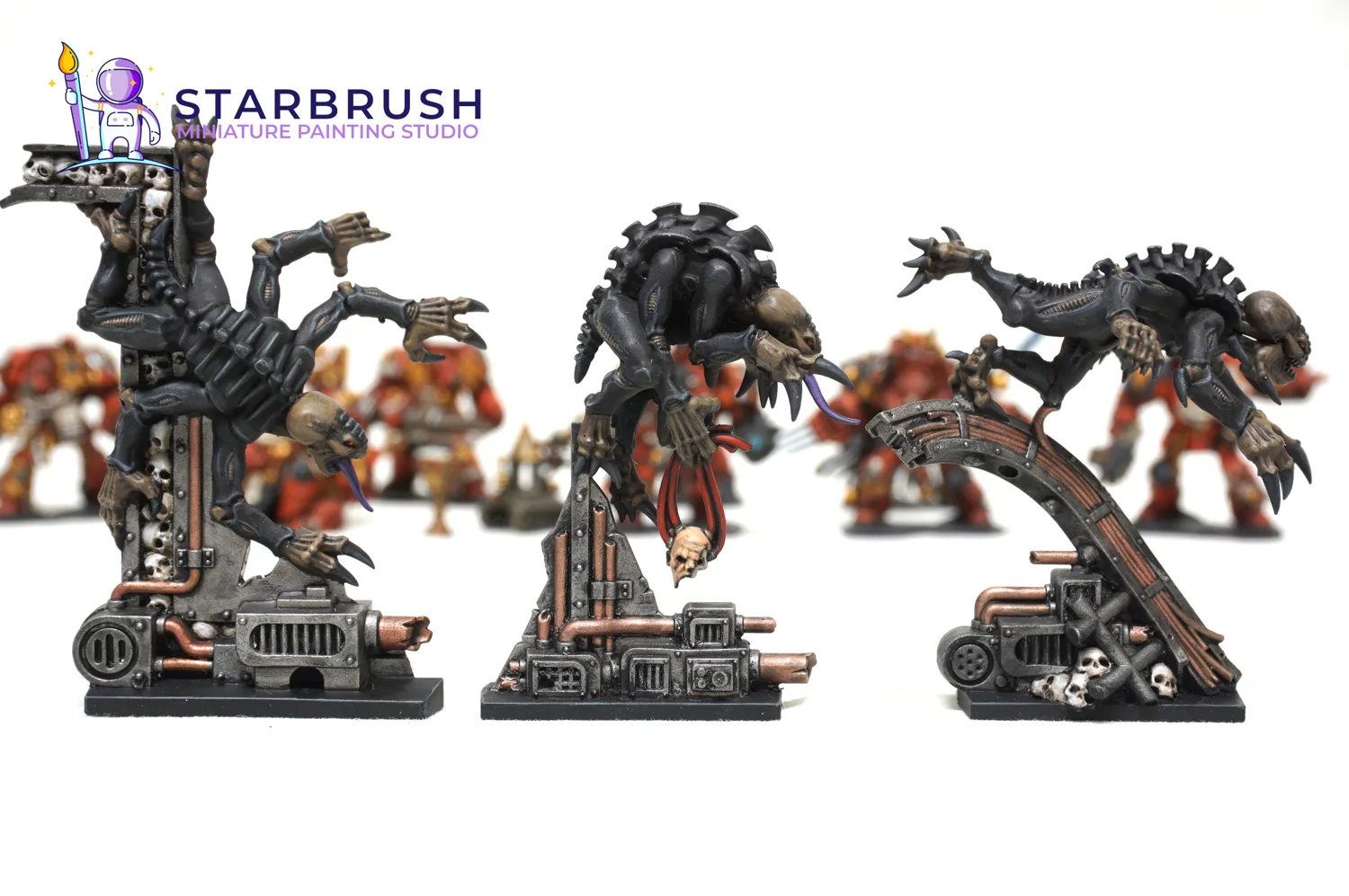 Peanas industriales texturizadas con rejilla metálica y óxidos del set de Space Hulk a Nivel 2