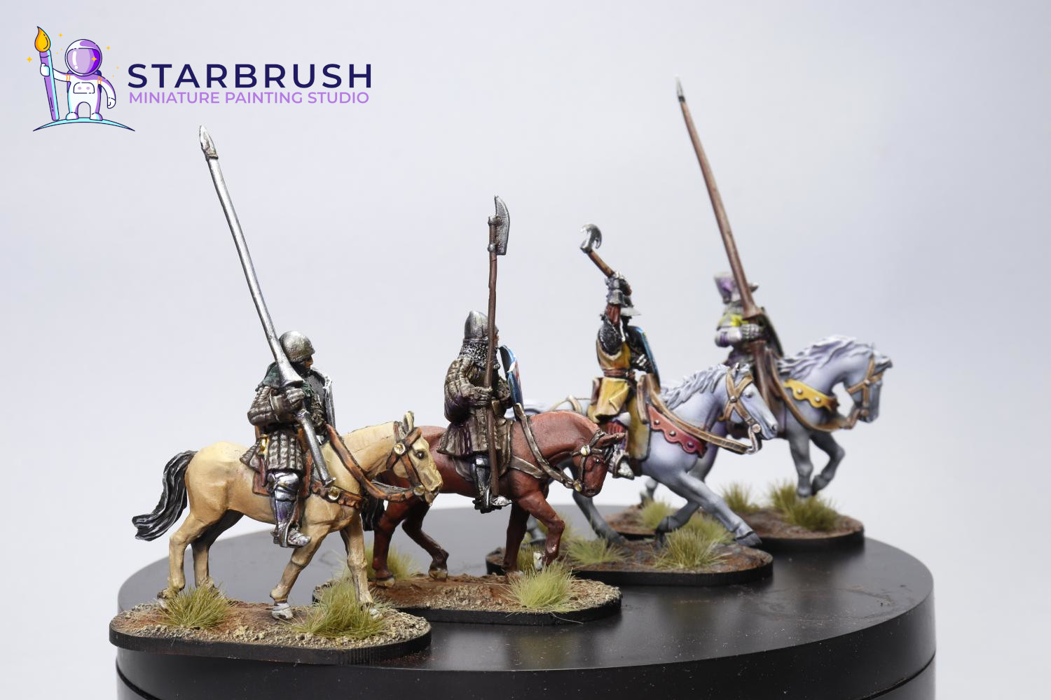Miniaturas medievales siglos XII–XIV — caballería medieval