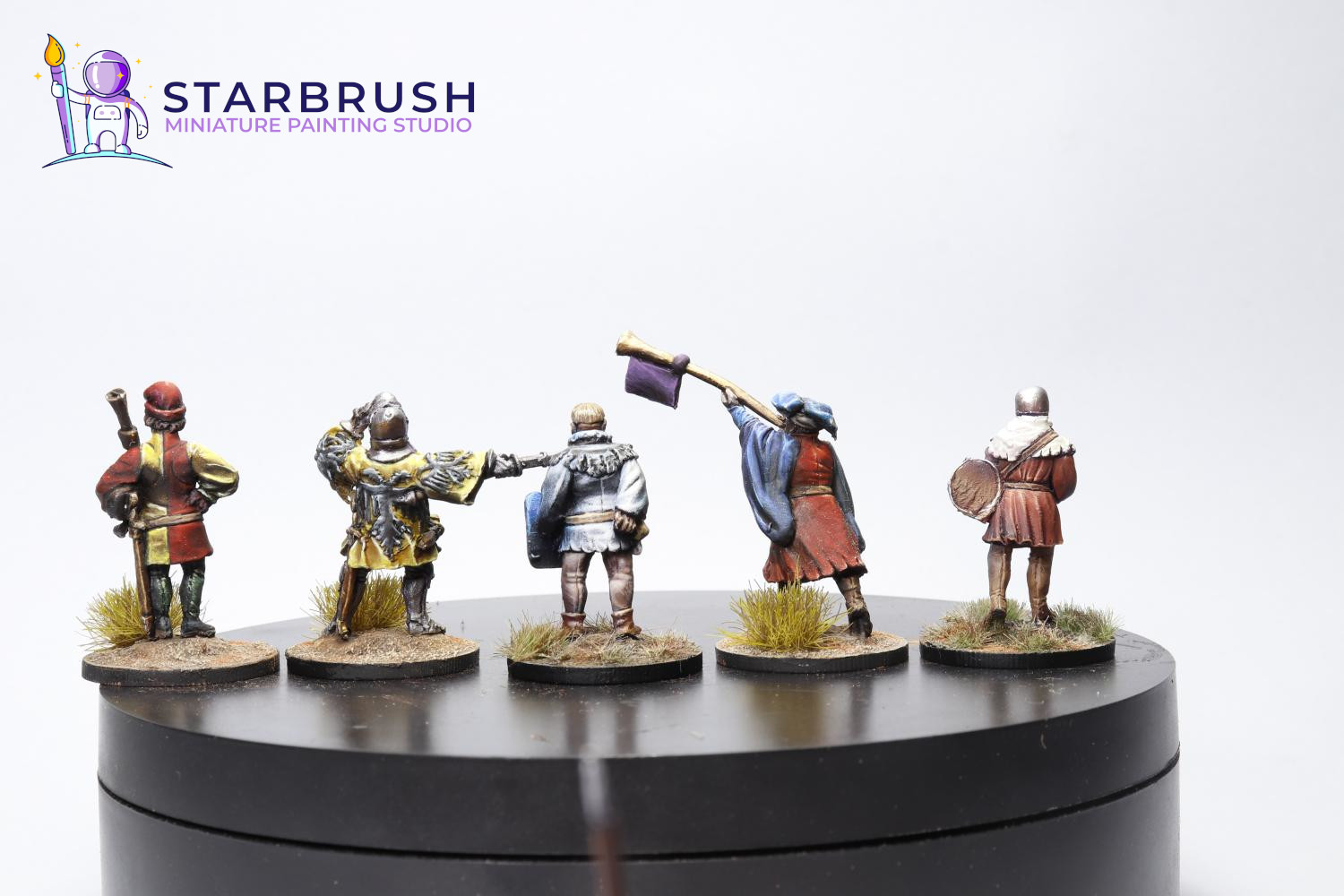 Miniaturas medievales siglos XII–XIV — unidad de caballería con lanzas
