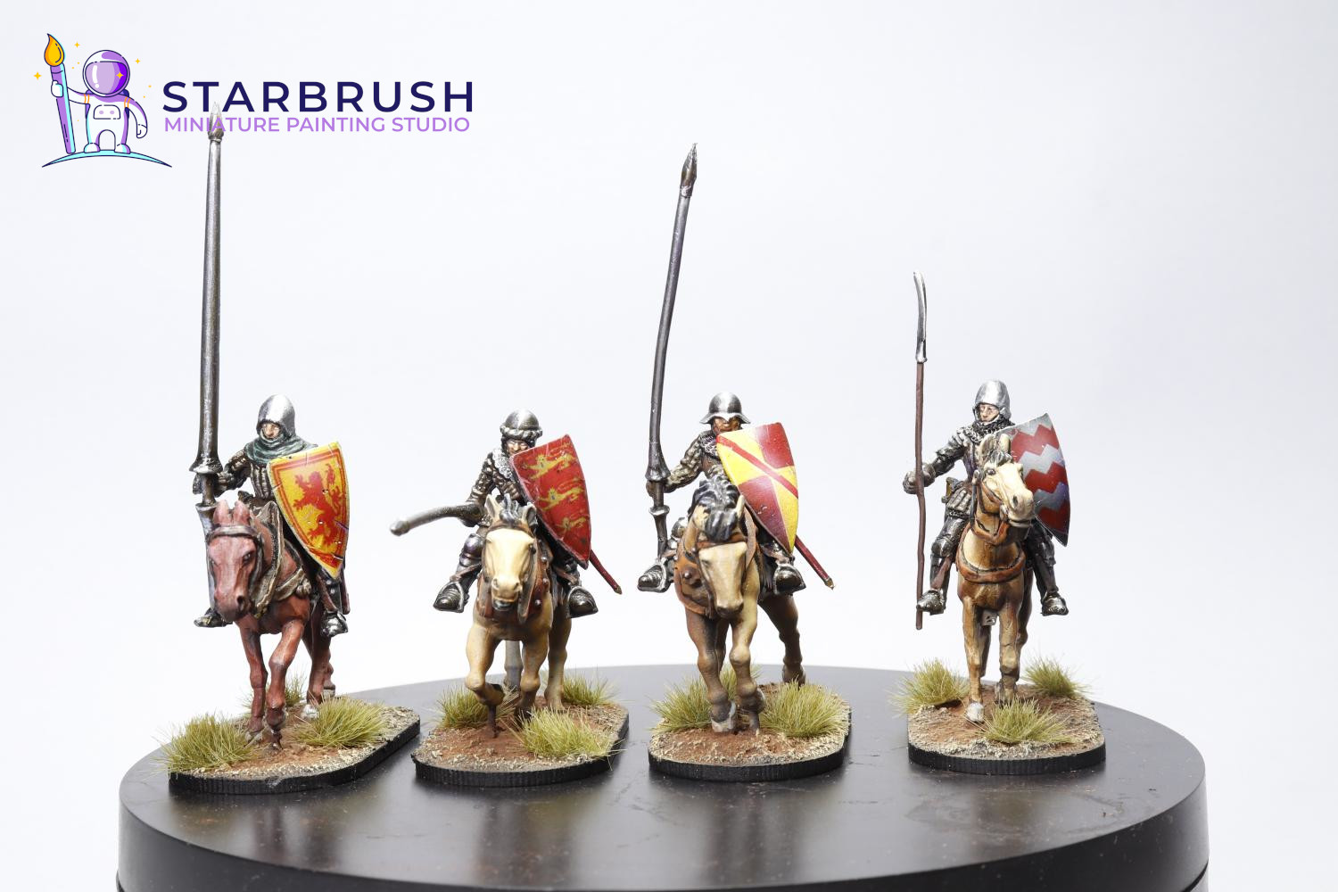 Miniaturas medievales siglos XII–XIV — hombres de armas