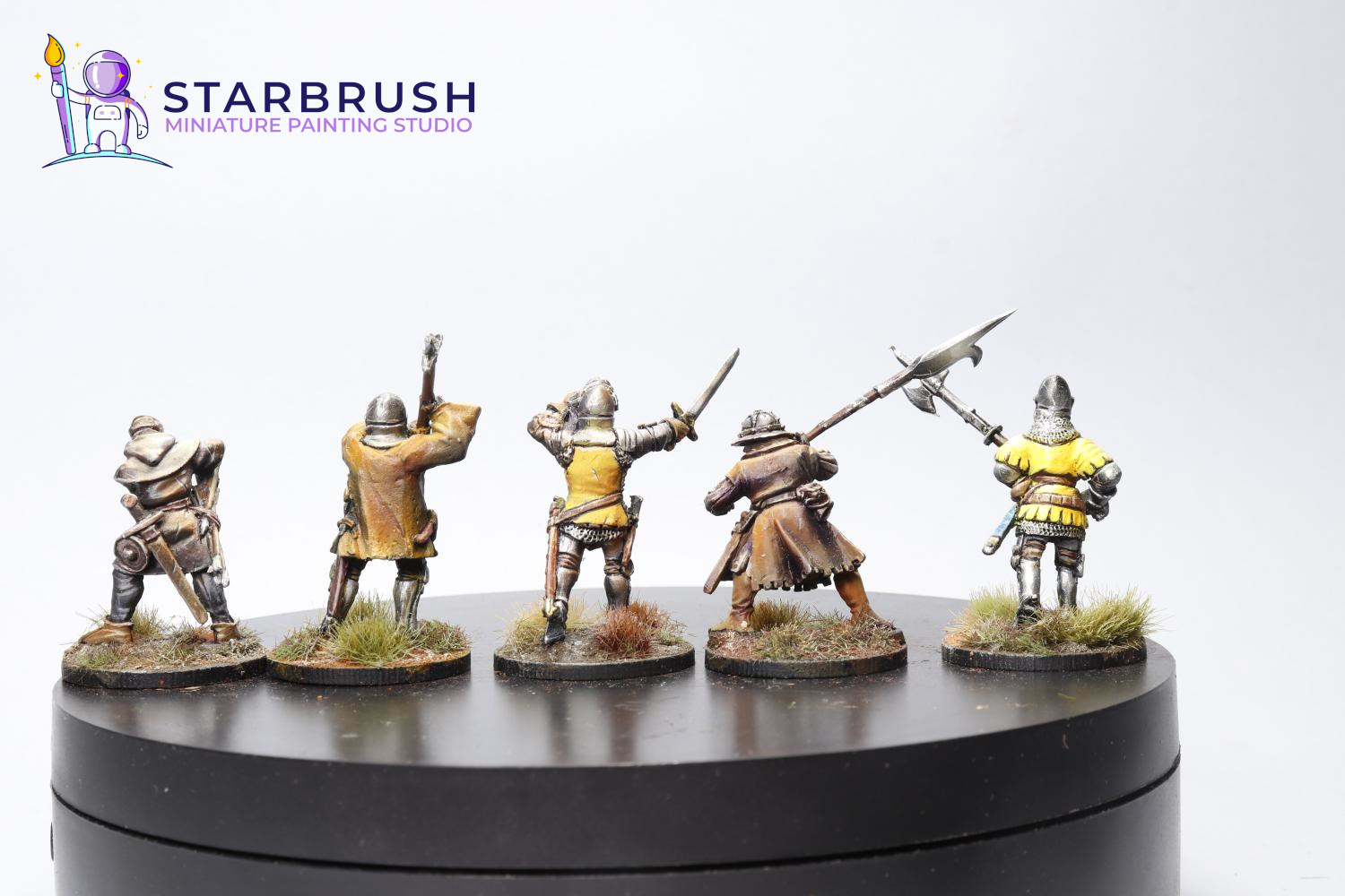 Miniaturas medievales siglos XII–XIV — escudos con freehand heráldico