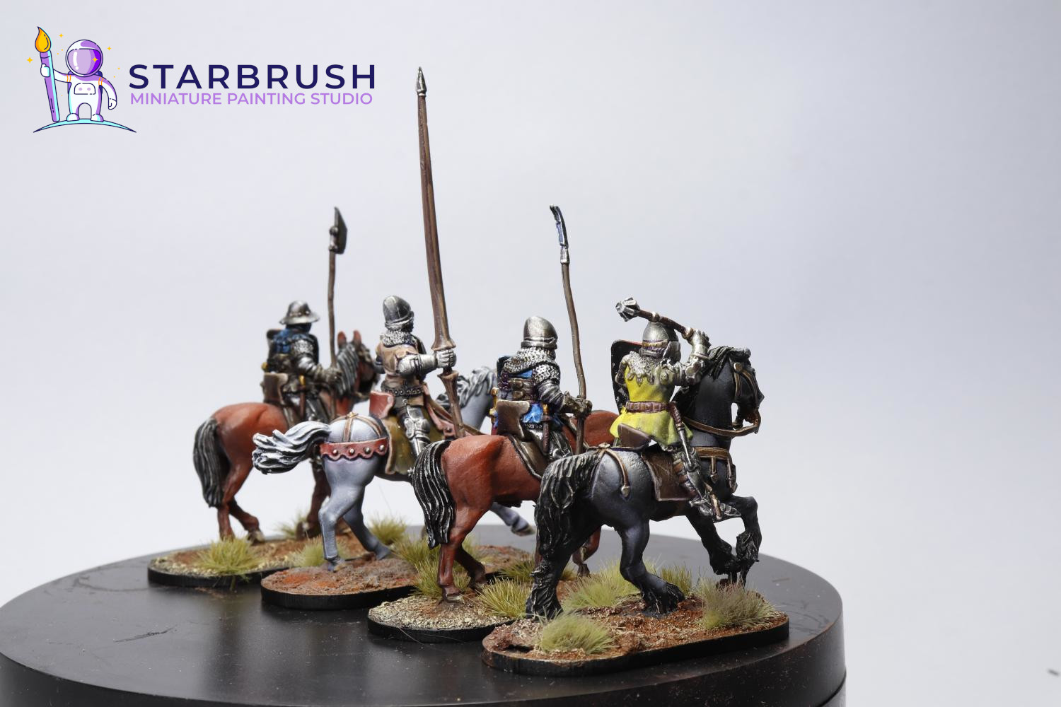 Miniaturas medievales siglos XII–XIV — formación de infantería