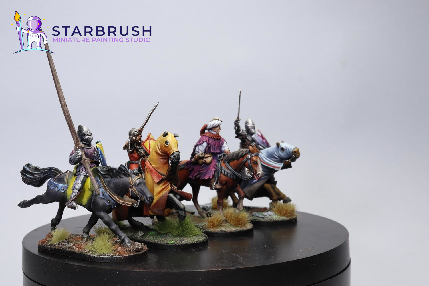 Miniaturas medievales siglos XII–XIV — caballería medieval