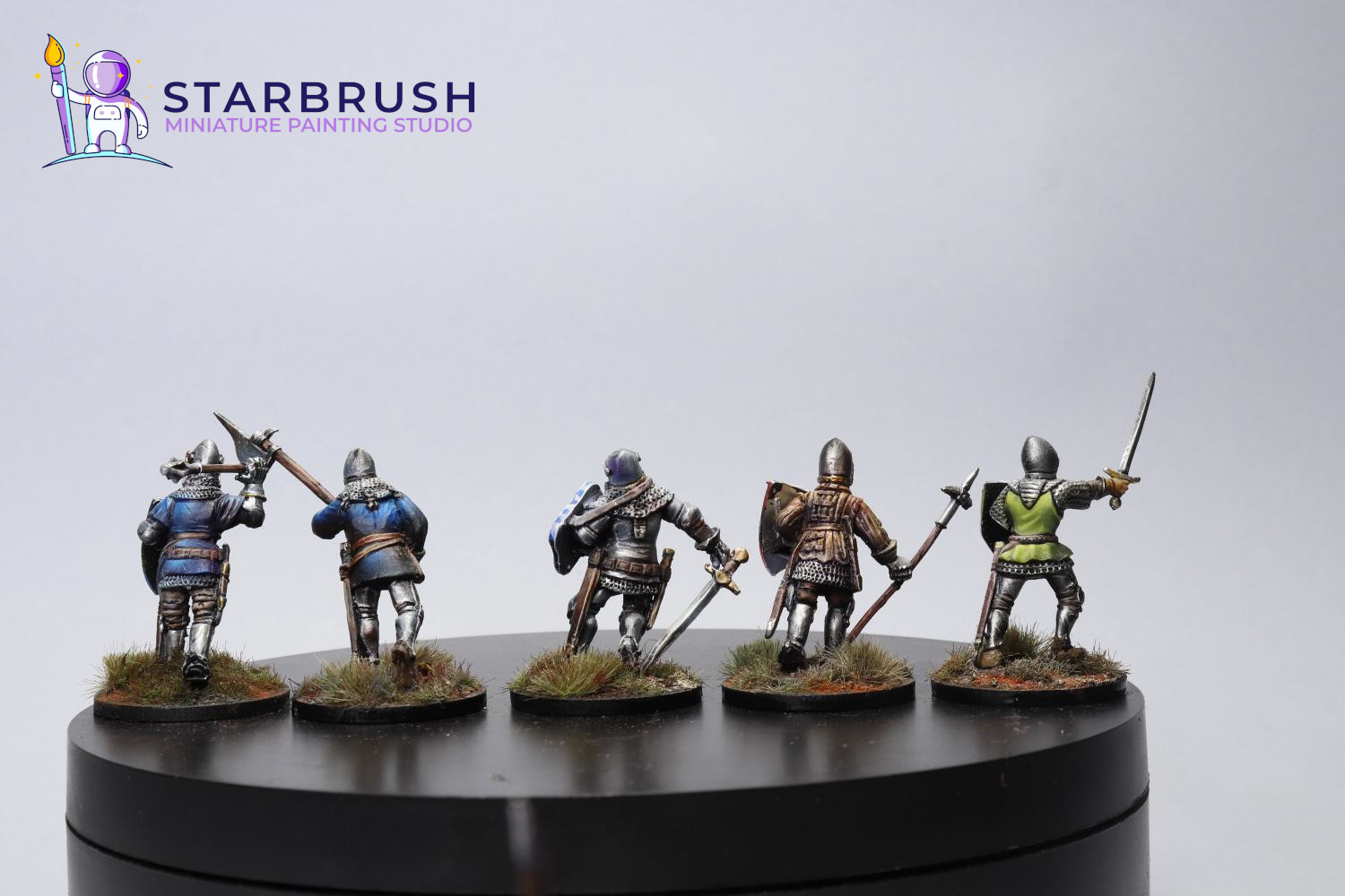 Miniaturas medievales siglos XII–XIV — formación de infantería