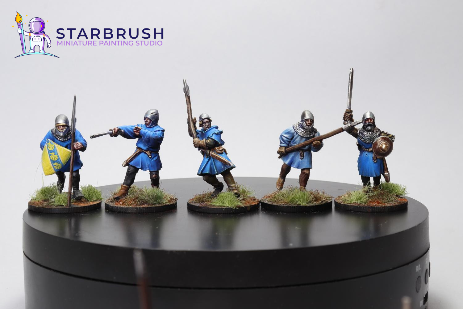 Miniaturas medievales siglos XII–XIV — hombres de armas
