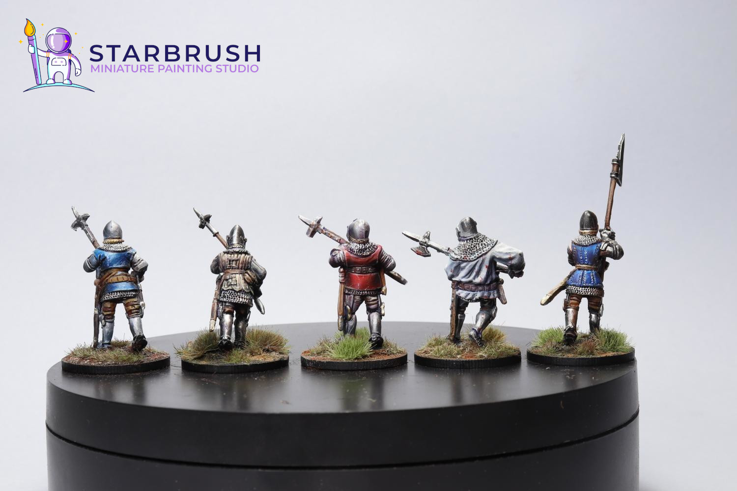 Miniaturas medievales siglos XII–XIV — hombres de armas