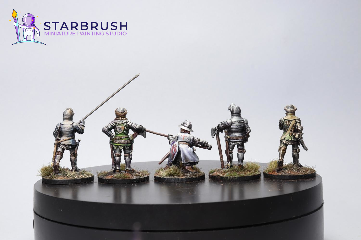 Miniaturas medievales siglos XII–XIV — formación de infantería