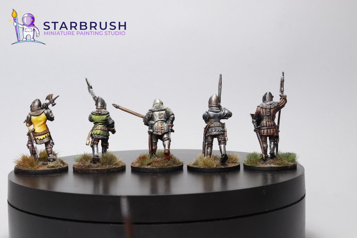Miniaturas medievales siglos XII–XIV — unidad de caballería con lanzas