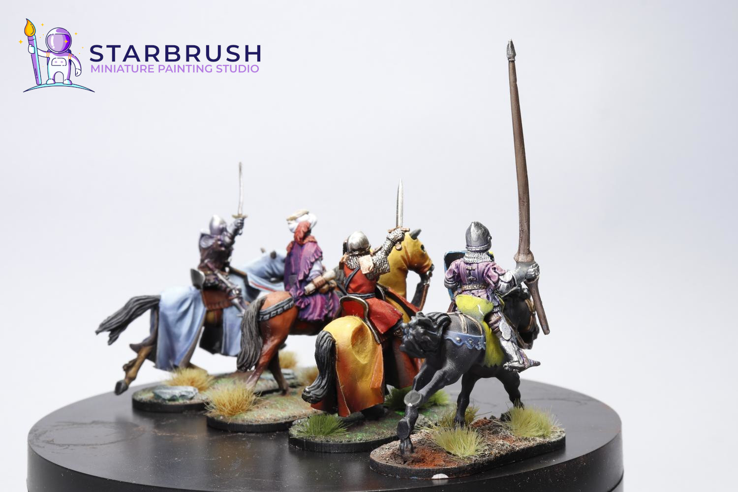 Miniaturas medievales siglos XII–XIV — hombres de armas
