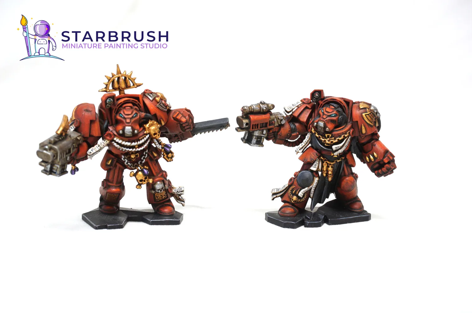 Detalle del Bibliotecario Exterminador de los Ángeles Sangrientos de Space Hulk pintado a Nivel 2
