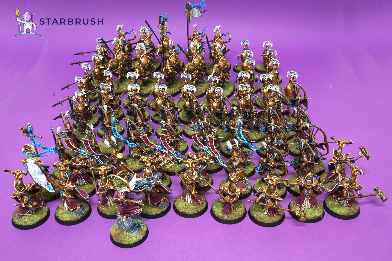 miniature painting lumineth army