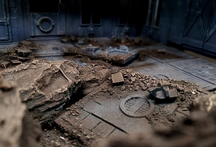 Urban scenery diorama